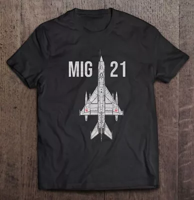 $9.99 • Buy Mig 21 Fighter Jet Russian Military Aircraft T Shirt