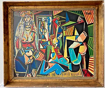 Pablo Picasso Hand Signed Original Vintage Painting Antique - Oil On Wood 1930s • $202.50