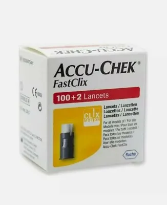 Accu Chek FastClix Lancets Box Of 100+2 Lancets Brand New Long Expiry Date  • £9.89