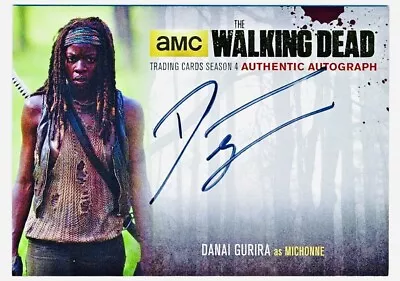 The Walking Dead Season 4 Danai Gurira As Michonne Autograph Card #DG2 Gold /25! • $15.50