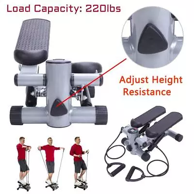 Mini Fitness Air Climber Stair Stepper Aerobic Stepp Machine W/Fitness Bands • $52.95