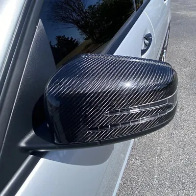 M-Style Mirrors For Benz W204 W212 W218 Real Carbon Fiber Side Mirror Cover Cap • $122.54