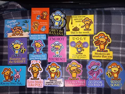 Vintage  Monkey Shine  Vending Machine Stickers - 2006 Full Set 15 • $29.99