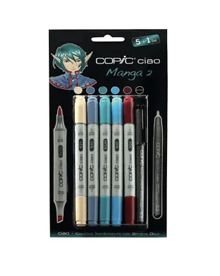 Copic Ciao 5+1 Manga 2 Set Marker Fineliner • £14.50