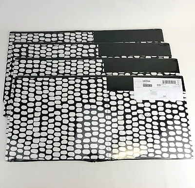 $67.98 • Buy (Lot Of 4) Ikea DRONA Storage Box Fits Kallax Expedit 13x15x13  Black/White Dots