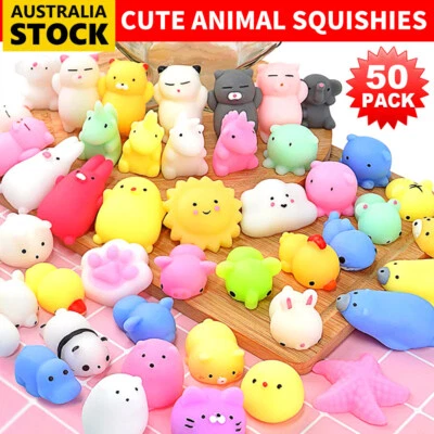 $20.25 • Buy 50 X Cute Animal Squishies Kawaii Mochi Squeeze Toys Stretch Stress Squishy Gift