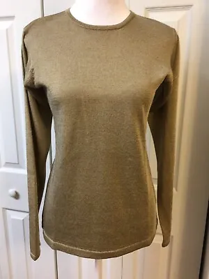 JH Collectibles Long Sleeve Metallic Matte Gold Pullover Shirt Vintage Small • $19.99