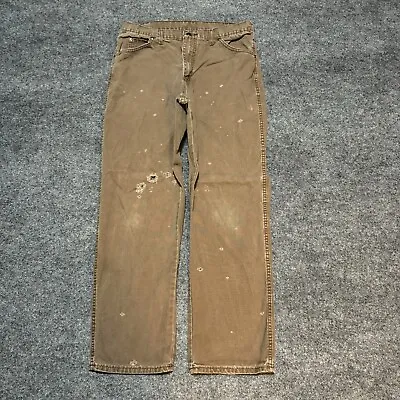 Vintage Brown Distressed Dickies Carpenter Pants 32x30 • $29.99