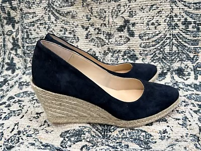 Mint Velvet Shoes Ladies Womens Heel Navy  Espadrilles Wedges Summer  Size 38 • £29.99