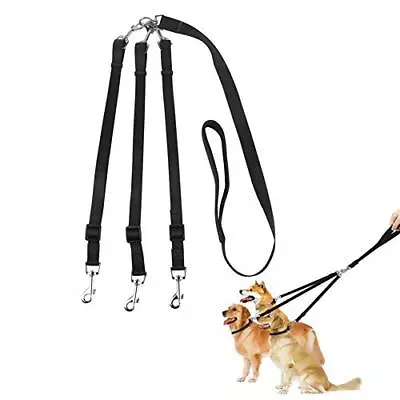 3 In 1 Dog Leashes Multi Pet Leads 3 Way Dog Lead Splitter Dog Cats Pet Walking • £14.59