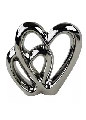 Double Heart Ornament Figurine Sculpture 15cm  Without Box. • £5