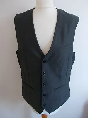 Men's Next Grey Mix  V Neck  Waistcoat Vest  Size 40 R  • £11.57