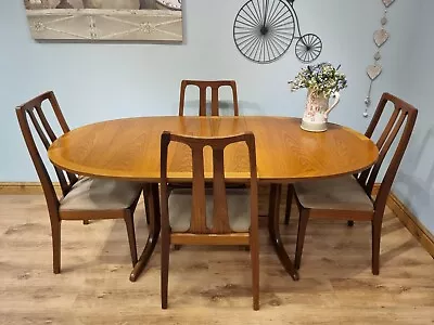 Retro Nathan Extending Table And 4 Chairs Mid Century Modern G Plan Danish Style • £499