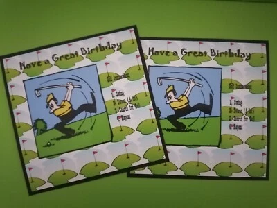 £1 • Buy 2 X Humour Golfing Birthday Card Toppers Funny Quotes Comical Golf Sport Fore