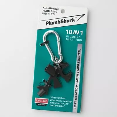 PLUMBSHARK 10 In 1 Plumbing & Heating Keyring Multitool - #10 Essential Plumbers • £12.98