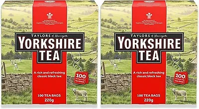 Taylors Of Harrogate Yorkshire Tea 100 Tea Bags 220G Free Shipping World Wide • $42.99
