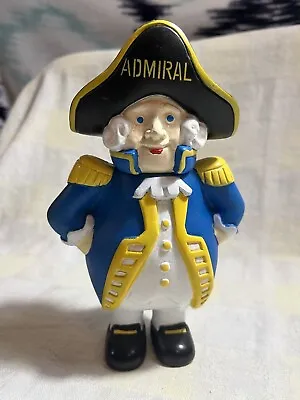 Vintage ADMIRAL APPLIANCE Mascot Advertising/Promotional Vinyl Coin Bank 7” • $13