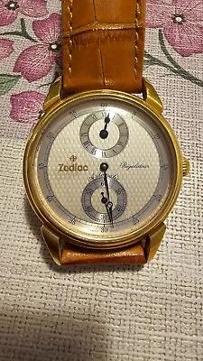 Zodiac Vergoldete Regulateur Swiss Watch Production Vintage For Collectors • £920