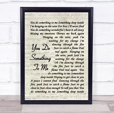 You Do Something To Me Song Lyric Vintage Script Quote Print • £54.95