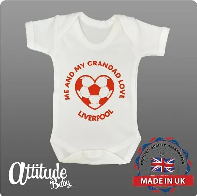 £7.99 • Buy Liverpool Baby Grows-Printed-Me And My Grandad Love Liverpool-Baby Grows