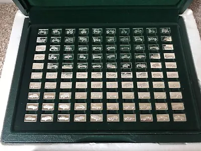 £495 • Buy Fabulous Original 100 Greatest Cars 1975 Silver Ingot Collection By John Pinches