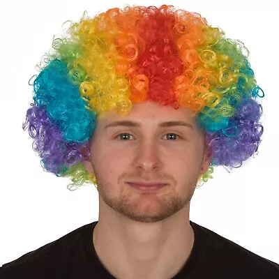 Afro Wig Fancy Dress Party Curly Clown Funky Disco Men/ladies 70s Hair Costume   • £6.49