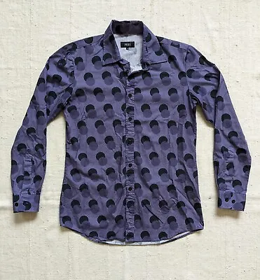 $30 • Buy Phix England Button Down Shirt Purple Mens S Polka Dot Saint Laurent All Saints 