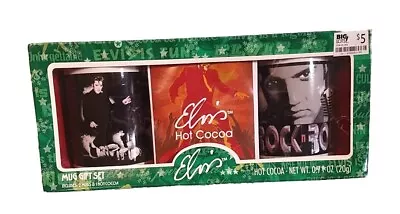 New In Box Elvis Mug Gift Set Elvis Presley Set Of 2 Mugs 1 Hot Cocoa Coffee Cup • $2