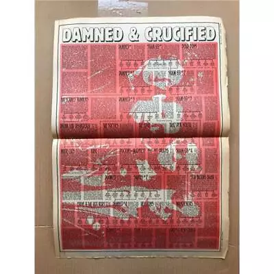 DAMNED FAMILY TREE POSTER Sized Original PUNK Music Press Centre Spread From 198 • £12