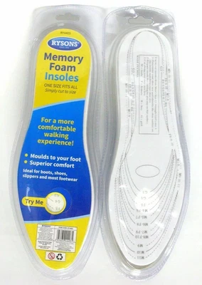 £3.25 • Buy Unisex Memory Foam Insoles Orthopaedic Shoe Trainer Pads Foot Feet Comfort Soft
