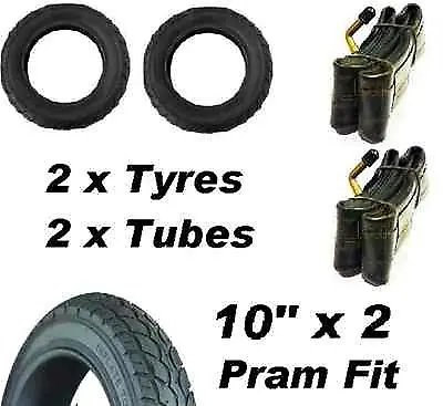 2 X Pram Tyres & 2 X Tubes 10  X 2 Quinny Buzz Speedi Huack Roadster 10  • £27