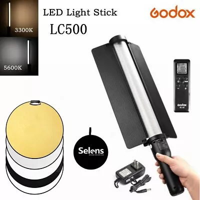 Godox Photography LC500 Adjustable Handle LED Stick Light 3300K-5600K For Video • £186.99