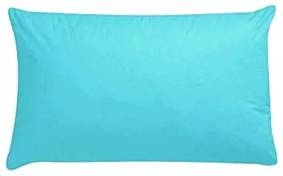 2xPlain NATURAL 100% Sateen Cotton Cot Bed Pillow Case  60cm X 40cm Color Aqua • £6.99