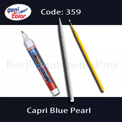 Touch-Up Paint Pen Kit-Mercedes-359-Capri Blue Pearl-Sanding Stick & Microbrush • $21.99