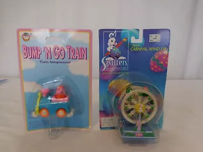 Vintage 1996 Plastic Easter WIND-UP Toy Bunny Ferris Wheel New + Bump N Go Train • $20.02