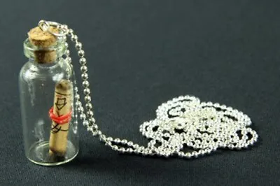 Message IN A Bottle Treasure Chest Necklace Miniblings 31 1/2in Geheimnis Glass • $42.91