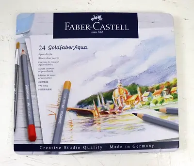 Faber Castell 24 Goldfaber Aqua Watercolour Pencils Creative Studio Quality Art • $39.99