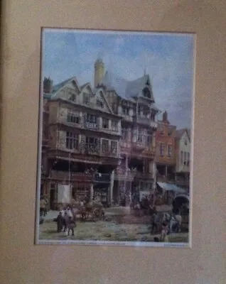 CHESTER  Dutch Houses West Of.Bridge St. Louise Rayner ( Mounted Print ) • £10