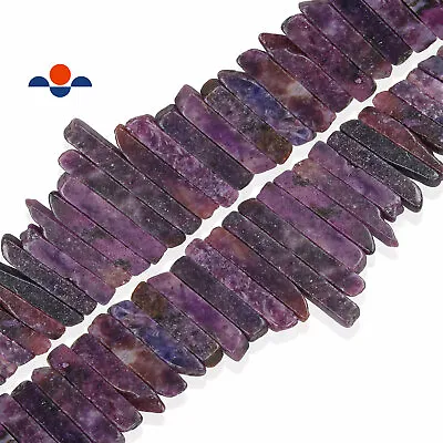 $19.99 • Buy Purple Lepidolite Graduated Stick Beads Size Approx 30mm To 70mm 15.5  Strand