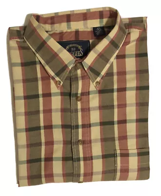 $23.99 • Buy BD Baggies Mens Long Sleeve Brown Red Plaid Button Down Shirt Size 2XLT
