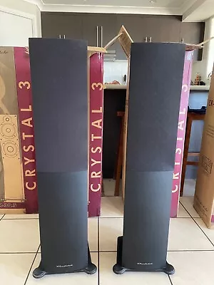 Wharfedale Crystal CR30.5 Black Floor Standing Speakers (2-pairs 4 Speakers) • $500