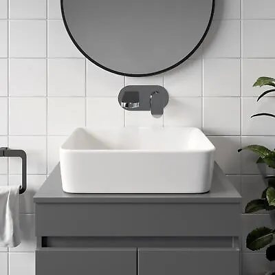 £49.99 • Buy Ceramic Bathroom Vanity Wash Basin Sink Countertop Rectangular Modern 480x370mm