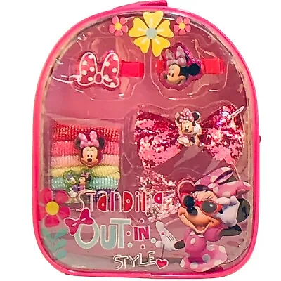 Disney Junior Minnie Mouse Accessory Set Mini Backpack And Hair Accessories-NEW • $19.99