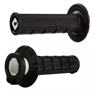 ODI V2 Lock-On HALF WAFFLE Grips (2&4-Stroke) -BLACK- MX Motocross - Made In USA • $27.95