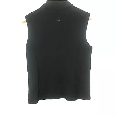 Ibex Vest Women’s Medium Black Merino Wool Full Zip Up Pocket Stretchy USA • $89.97