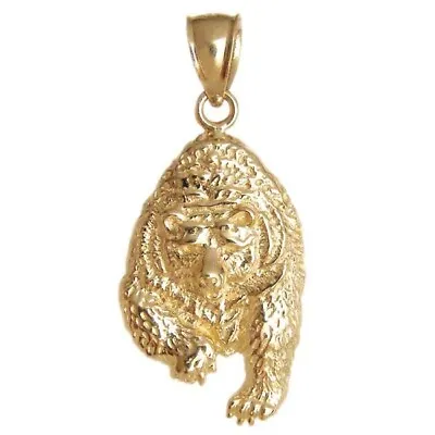 New 14k Yellow Gold Grizzly Bear Pendant • $289.99