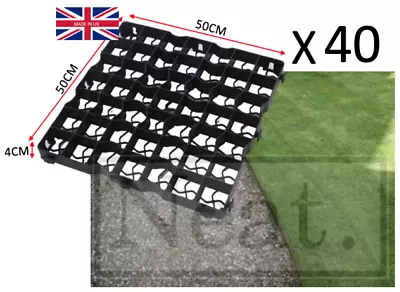 £99.99 • Buy 40 X Gravel/Grass Grid Paver Base Greenhouse Deck Path Turf Lawn Shed Garden