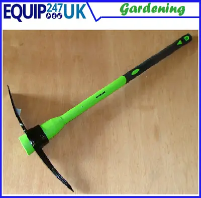 5lb Mattock Pickaxe Fibreglass Handle Shaft Pick Axe Garden Digging Tool • £23.55