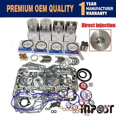 $427 • Buy V2203 V2203DI Overhaul Rebuild Kit Part For Kubota Engine Bobcat Direct Injector
