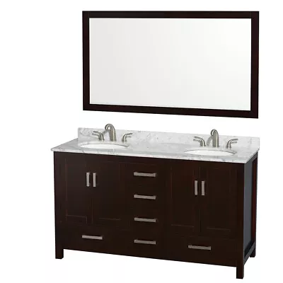 Wyndham WCS141460DESCMUNOM58 60 Inch Double Bathroom Vanity In Espresso • $1846